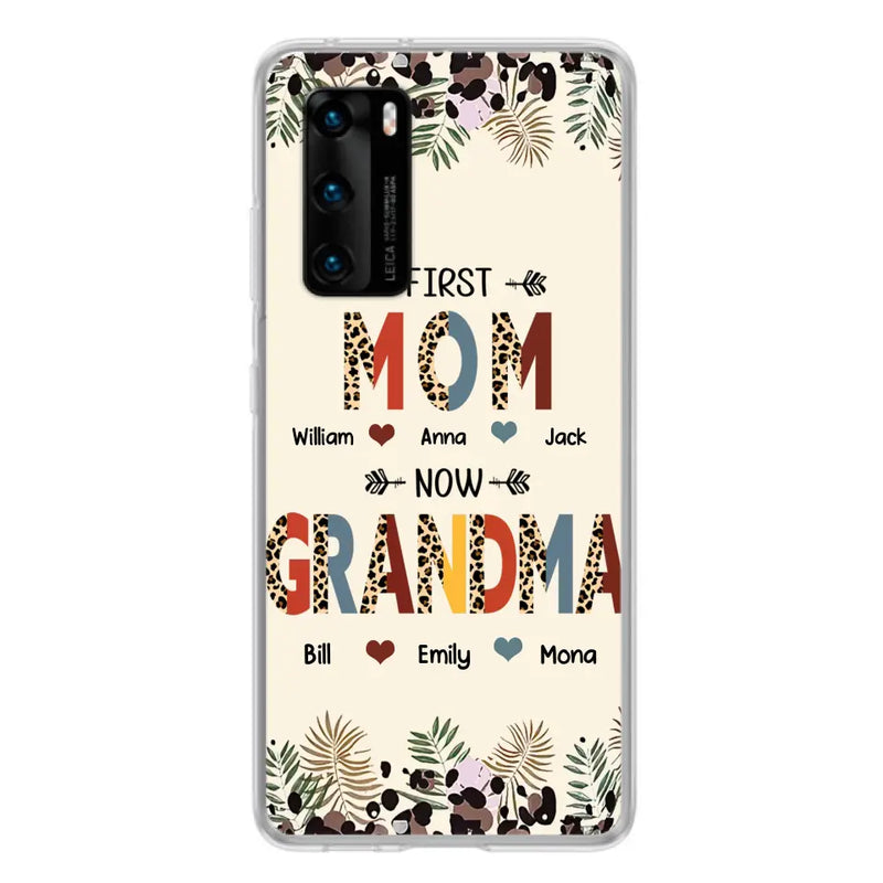 Custom Personalized Grandma Phone Case - Gift Idea For Grandma/Mom/ Mother's Day - Up to 6 Kids And 12 Grandkids - First Mom Now Grandma - Case For Oppo/Xiaomi/Huawei