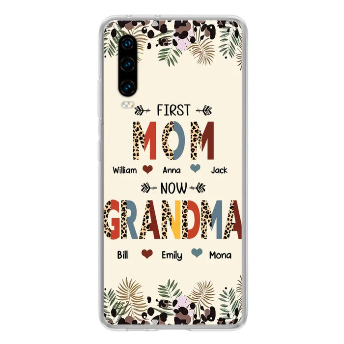 Custom Personalized Grandma Phone Case - Gift Idea For Grandma/Mom/ Mother's Day - Up to 6 Kids And 12 Grandkids - First Mom Now Grandma - Case For Oppo/Xiaomi/Huawei