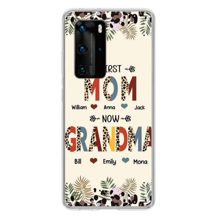 Custom Personalized Grandma Phone Case - Gift Idea For Grandma/Mom/ Mother's Day - Up to 6 Kids And 12 Grandkids - First Mom Now Grandma - Case For Oppo/Xiaomi/Huawei