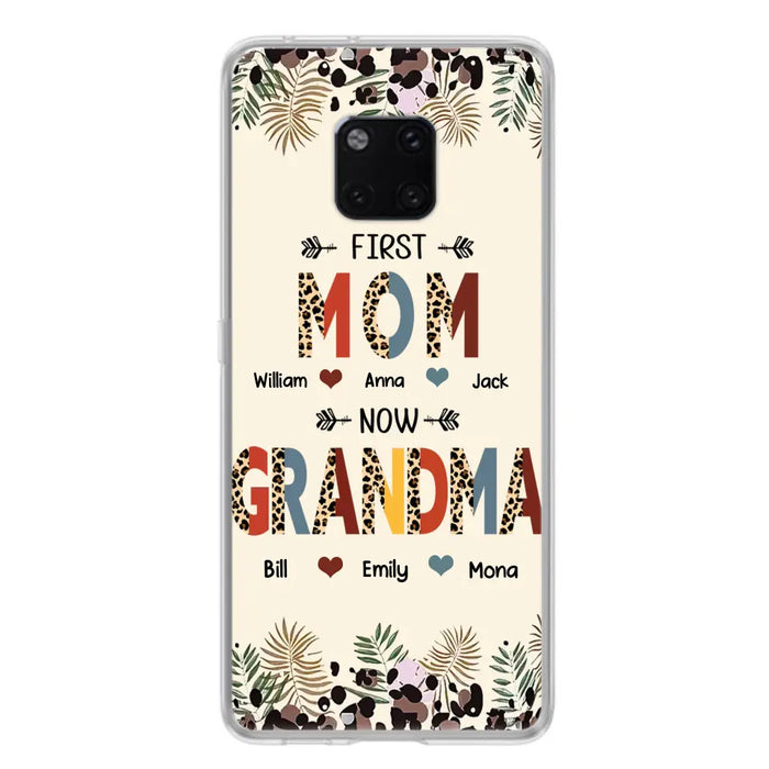 Custom Personalized Grandma Phone Case - Gift Idea For Grandma/Mom/ Mother's Day - Up to 6 Kids And 12 Grandkids - First Mom Now Grandma - Case For Oppo/Xiaomi/Huawei