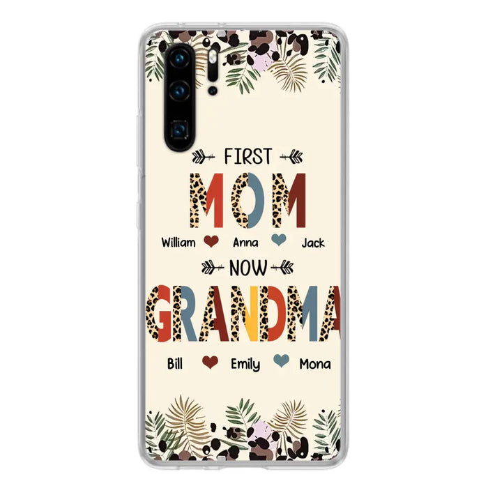 Custom Personalized Grandma Phone Case - Gift Idea For Grandma/Mom/ Mother's Day - Up to 6 Kids And 12 Grandkids - First Mom Now Grandma - Case For Oppo/Xiaomi/Huawei