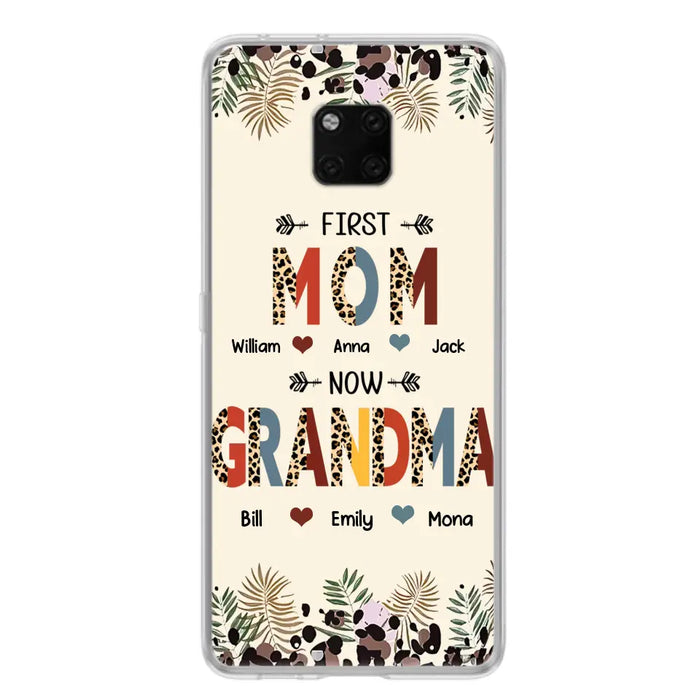 Custom Personalized Grandma Phone Case - Gift Idea For Grandma/Mom/ Mother's Day - Up to 6 Kids And 12 Grandkids - First Mom Now Grandma - Case For Oppo/Xiaomi/Huawei