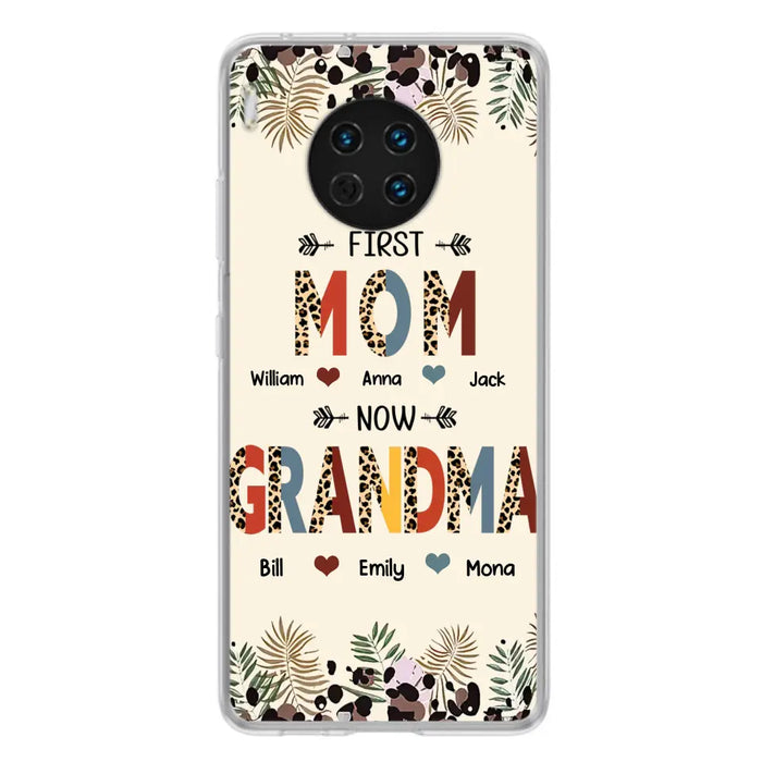 Custom Personalized Grandma Phone Case - Gift Idea For Grandma/Mom/ Mother's Day - Up to 6 Kids And 12 Grandkids - First Mom Now Grandma - Case For Oppo/Xiaomi/Huawei