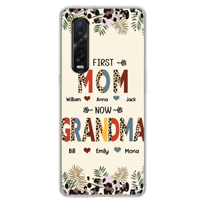 Custom Personalized Grandma Phone Case - Gift Idea For Grandma/Mom/ Mother's Day - Up to 6 Kids And 12 Grandkids - First Mom Now Grandma - Case For Oppo/Xiaomi/Huawei