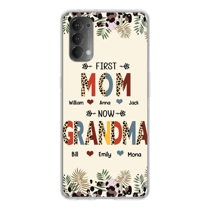 Custom Personalized Grandma Phone Case - Gift Idea For Grandma/Mom/ Mother's Day - Up to 6 Kids And 12 Grandkids - First Mom Now Grandma - Case For Oppo/Xiaomi/Huawei