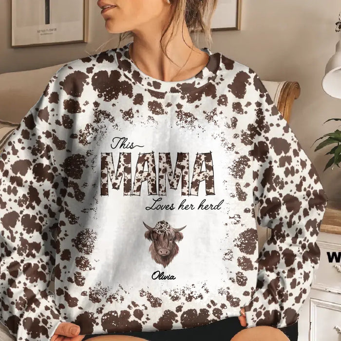 Custom Personalized Mama AOP Sweater - Mother's Day Gift Idea For Mama/ Grandma - This Mama Loves Her Herd