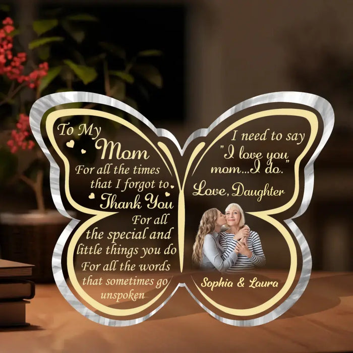 Custom Personalized To My Mom Acrylic Plaque - Gift Idea For Mom From Daughter/Son - Upload Photo - I Love You