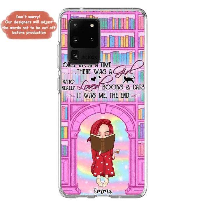 Custom Personalized Reading Girl Phone Case - Gift Idea For Books Lovers - It Was Me The End - Case For iPhone/Samsung