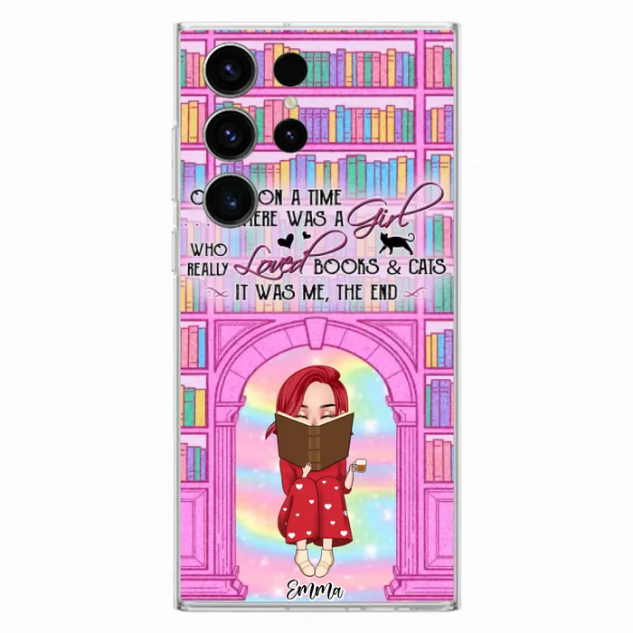 Custom Personalized Reading Girl Phone Case - Gift Idea For Books Lovers - It Was Me The End - Case For iPhone/Samsung