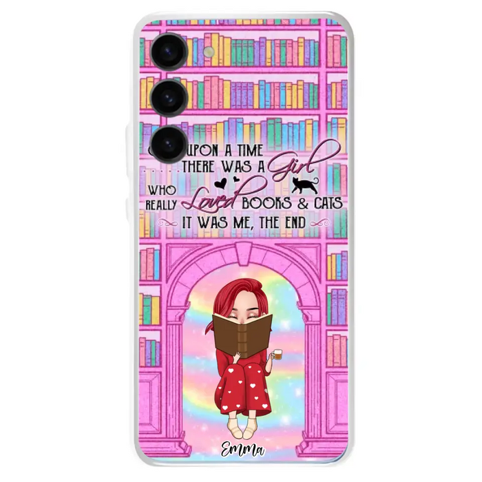 Custom Personalized Reading Girl Phone Case - Gift Idea For Books Lovers - It Was Me The End - Case For iPhone/Samsung