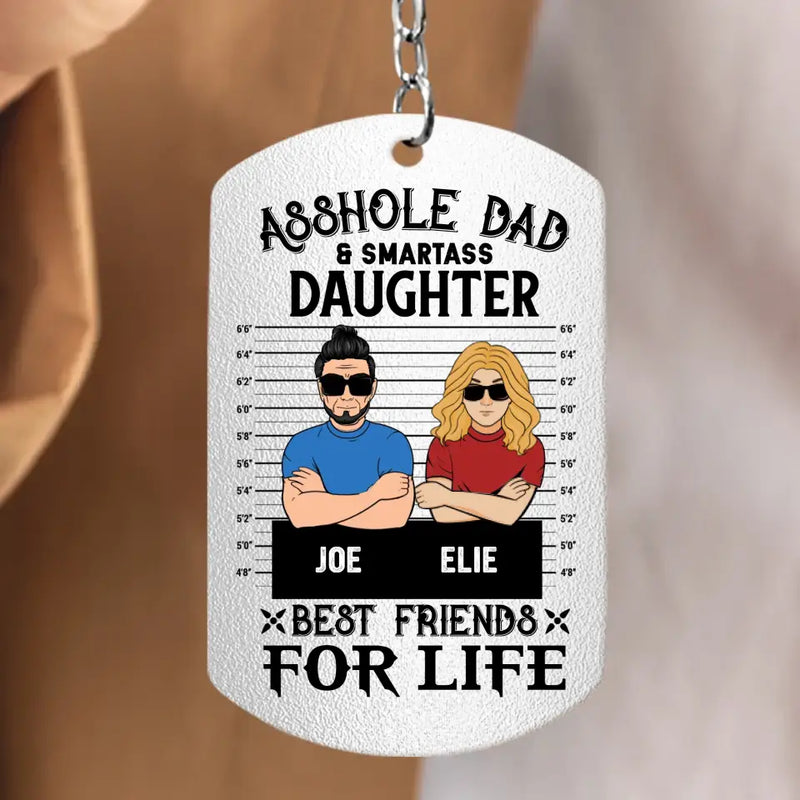 Personalized Dad/Mom And Daughter/Son Aluminum Keychain - Gift Idea For Father's Day/Mother's Day