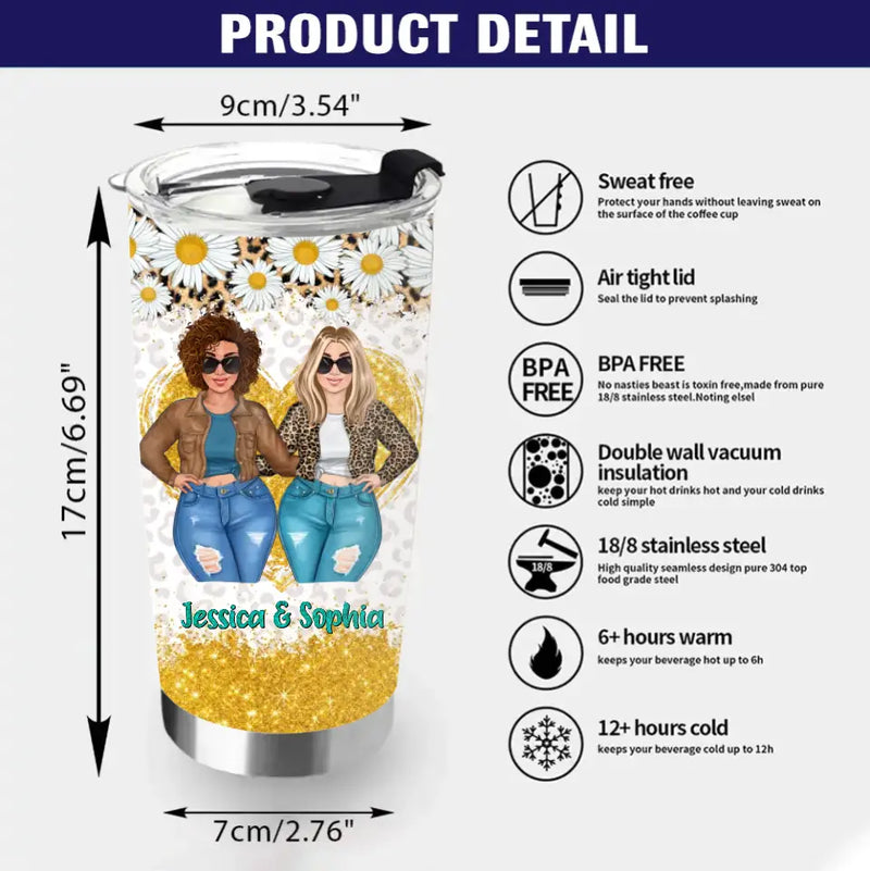 Personalized Mom & Daughter Tumbler - Gift Idea For Mom/Mother's Day - Behind Every Crazy Daughter