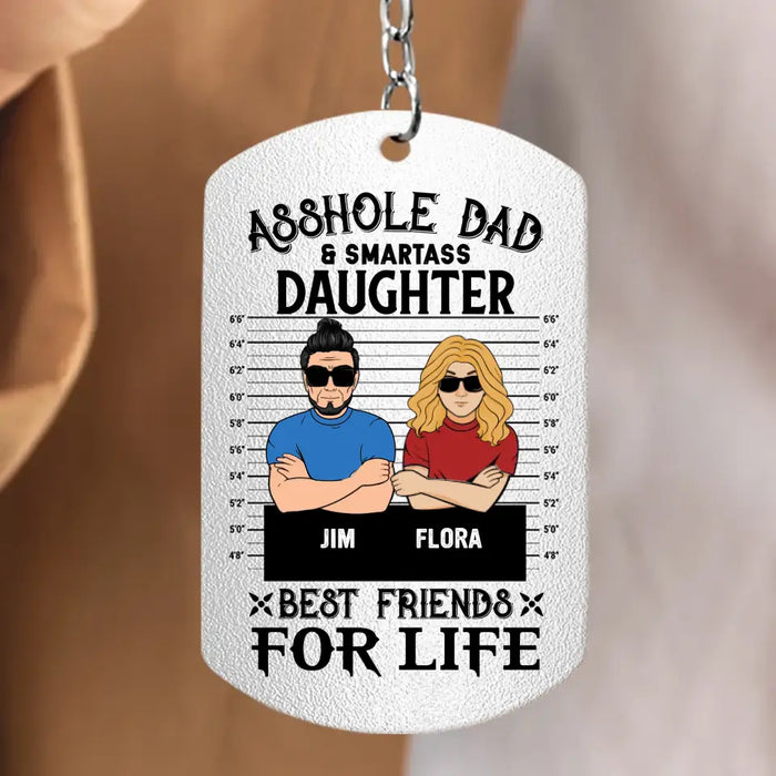 Personalized Dad/Mom And Daughter/Son Aluminum Keychain - Gift Idea For Father's Day From Daughter/Son - Like Father Like Daughter Oh Crap