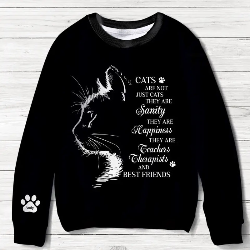 Personalized Cats Are Not Just Cats Sweater - Up to 10 Cats - Gift Idea For Cat Lover