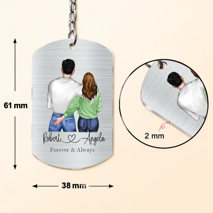 Custom Personalized Couple Aluminum Keychain - 
 Gift Idea For Couple/Valentine's Day - In Case I Don't Say It Enough