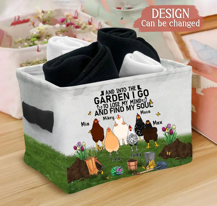 Custom Personalized Chicken Storage Box - Up to 9 Chickens - Best Gift For Chicken Lovers - I Just Want To Work In My Garden And Hang Out With My Chickens