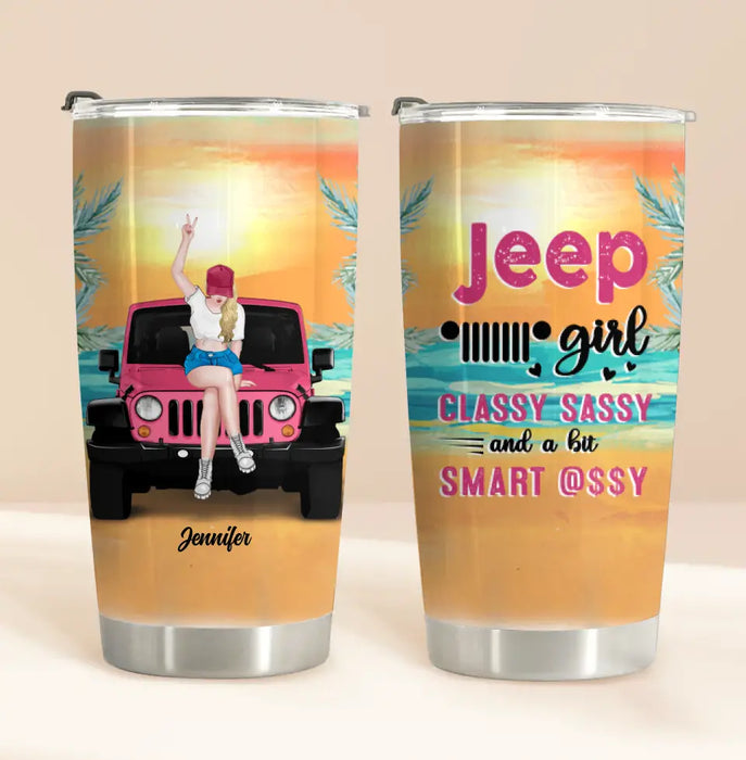 Custom Personalized Off-road Girl Tumbler - Gift Idea For Off-road Lover/ Girl Friend
