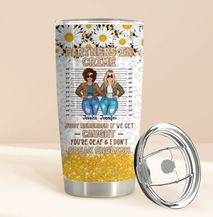 Custom Personalized Besties Tumbler - Gift Idea For Friends/Sisters/Besties - Partners In Crime