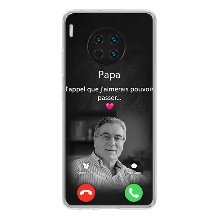 Coque de téléphone personnalisée pour papa commémoratif - Télécharger une photo - L'appel que j'aimerais pouvoir passer - Coque de téléphone pour Huawei/Oppo/Xiaomi