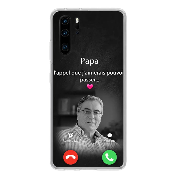 Coque de téléphone personnalisée pour papa commémoratif - Télécharger une photo - L'appel que j'aimerais pouvoir passer - Coque de téléphone pour Huawei/Oppo/Xiaomi