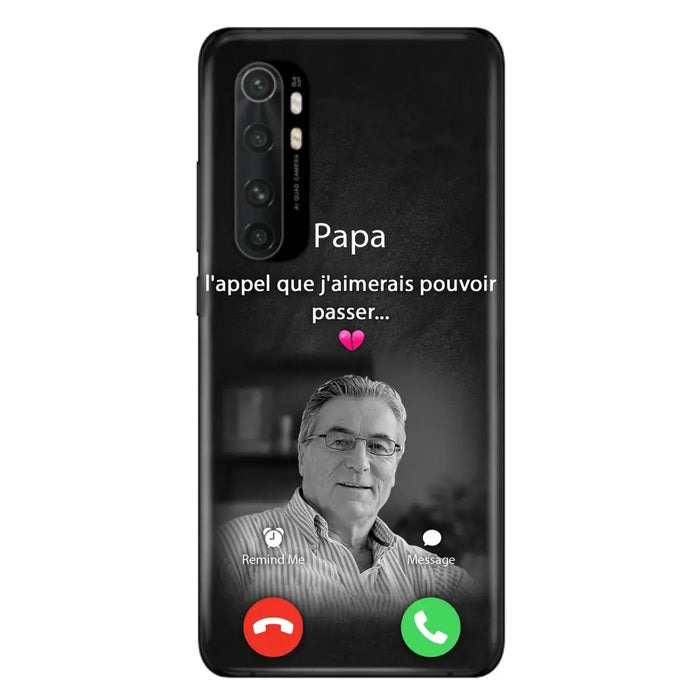 Coque de téléphone personnalisée pour papa commémoratif - Télécharger une photo - L'appel que j'aimerais pouvoir passer - Coque de téléphone pour Huawei/Oppo/Xiaomi