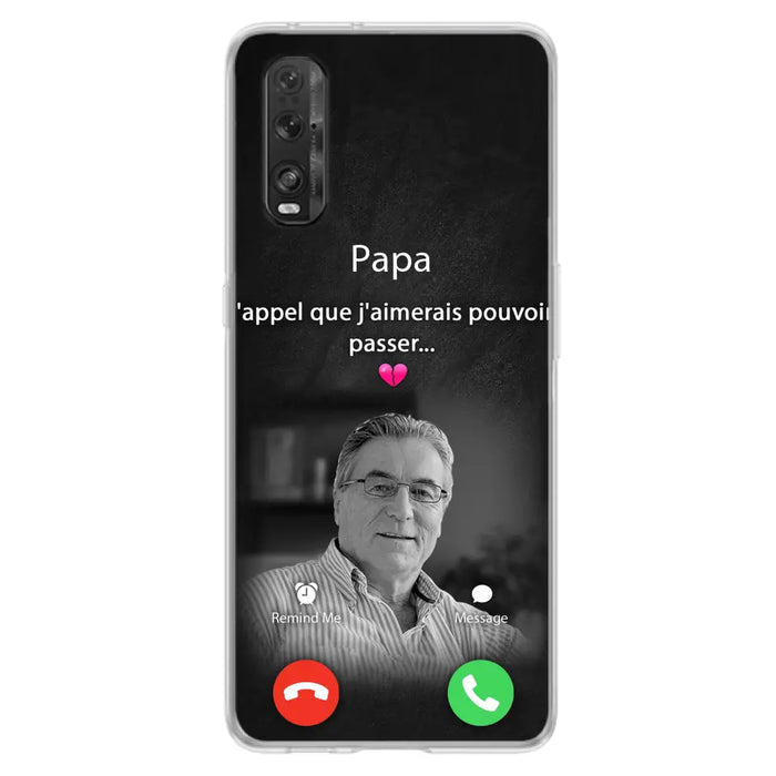 Coque de téléphone personnalisée pour papa commémoratif - Télécharger une photo - L'appel que j'aimerais pouvoir passer - Coque de téléphone pour Huawei/Oppo/Xiaomi