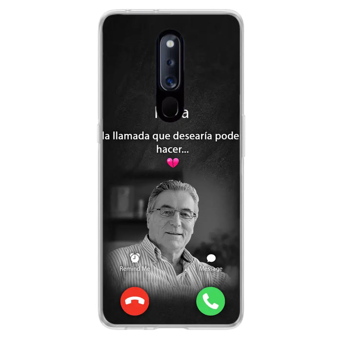 Funda personalizada para teléfono conmemorativo de papa - Cargar foto - Idea de regalo conmemorativo para mamá/papá - La llamada que desearía poder hacer - Funda para Xiaomi/ Oppo/ Huawei