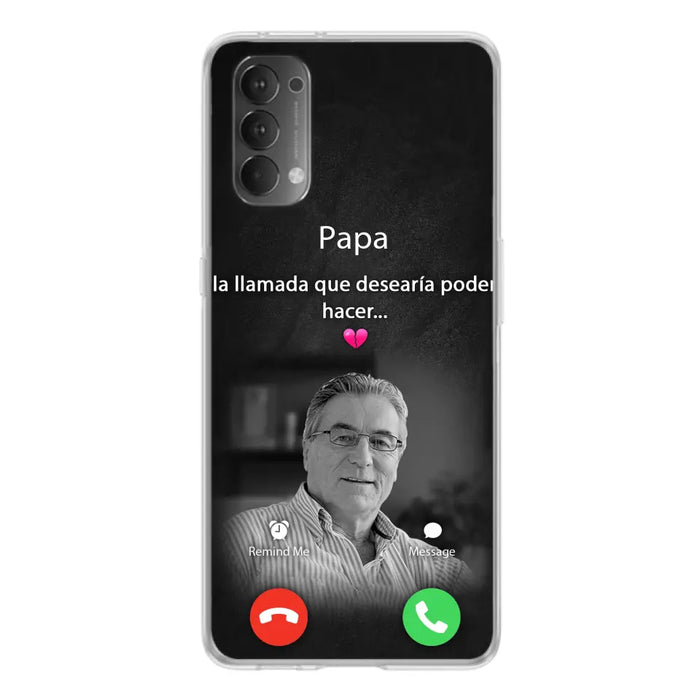 Funda personalizada para teléfono conmemorativo de papa - Cargar foto - Idea de regalo conmemorativo para mamá/papá - La llamada que desearía poder hacer - Funda para Xiaomi/ Oppo/ Huawei