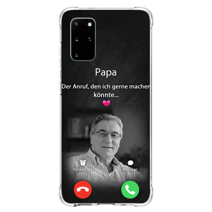 Personalisierte Handyhülle - Foto hochladen - Gedenkgeschenk für Mama/ Papa - Der Anruf, den ich gerne machen könnte - Handyhülle für iPhone/Samsung