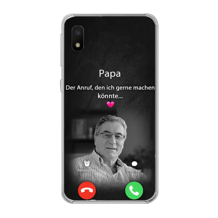 Personalisierte Handyhülle - Foto hochladen - Gedenkgeschenk für Mama/ Papa - Der Anruf, den ich gerne machen könnte - Handyhülle für iPhone/Samsung