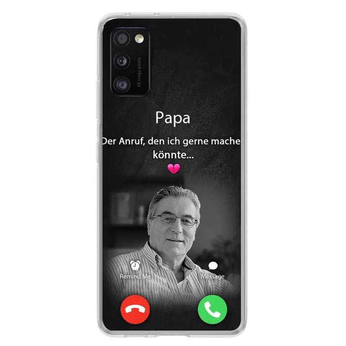 Personalisierte Handyhülle - Foto hochladen - Gedenkgeschenk für Mama/ Papa - Der Anruf, den ich gerne machen könnte - Handyhülle für iPhone/Samsung