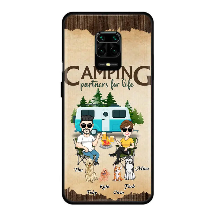 Custom Personalized Couple With Dogs Camping Oppo/ Xiaomi/ Huawei Case - Couple With Up to 4 Dogs - Gift For Couple/ Camping/ Dog Lover - Camping Partners For Life