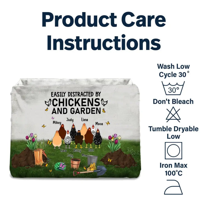 Custom Personalized Chicken Storage Box - Up to 9 Chickens - Best Gift For Chicken Lovers - I Just Want To Work In My Garden And Hang Out With My Chickens