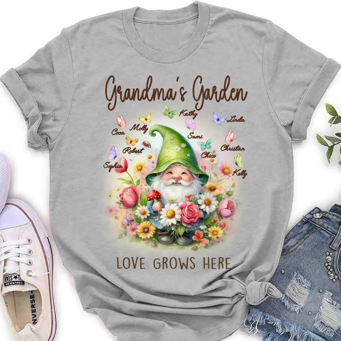 Custom Personalized Grandma's Garden Shirt/Hoodie - Mother's Day Gift Idea For Grandma/ Mother - Grandma's Garden