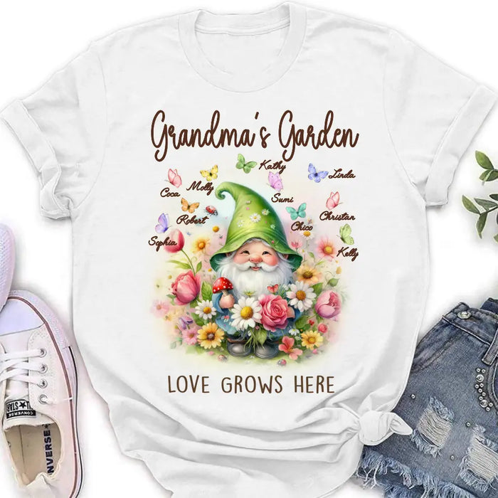 Custom Personalized Grandma's Garden Shirt/Hoodie - Mother's Day Gift Idea For Grandma/ Mother - Grandma's Garden