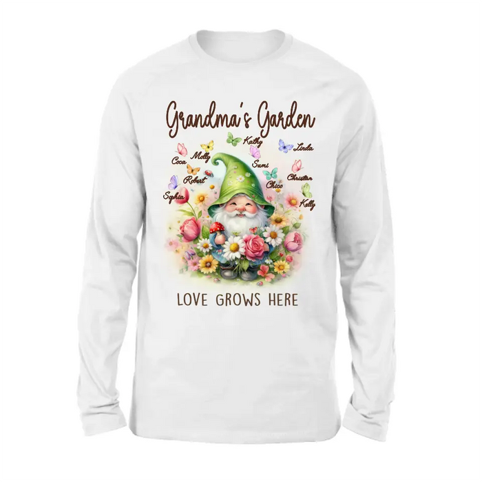 Custom Personalized Grandma's Garden Shirt/Hoodie - Mother's Day Gift Idea For Grandma/ Mother - Grandma's Garden