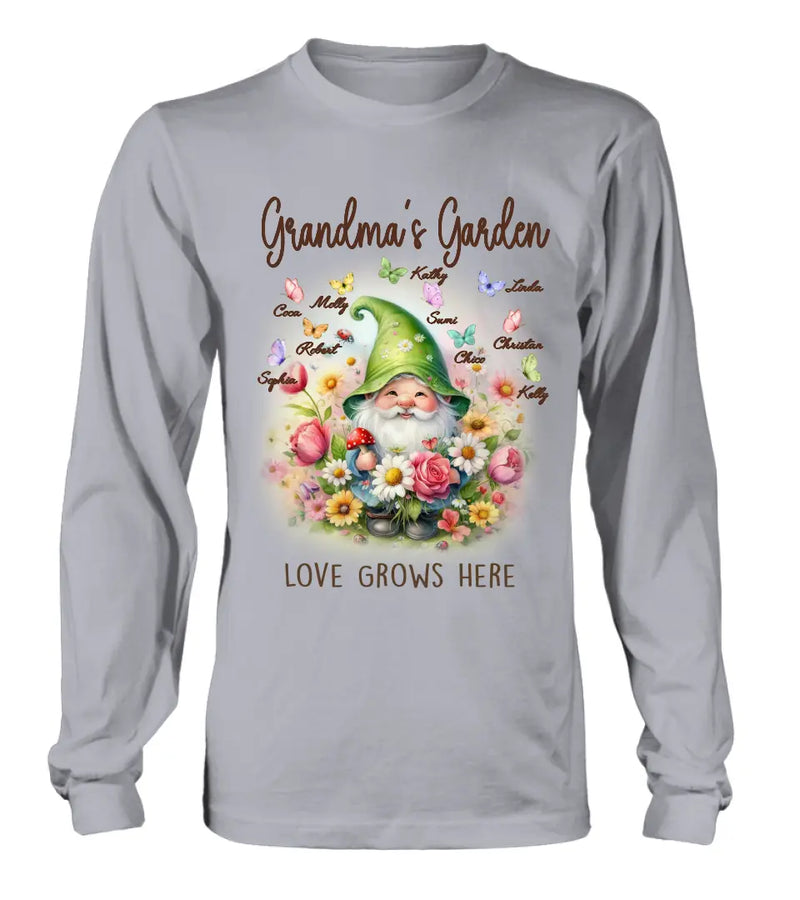 Personalized Grandma's Garden Shirt/Hoodie - Mother's Day Gift Idea For Grandma/Mother - Grandma's Garden
