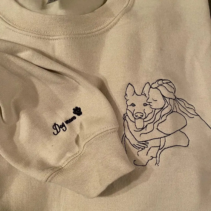 Custom Personalized Embroidered Sweatshirt - Gift Idea for Valentin's Day/Mother's Day/Father's Day