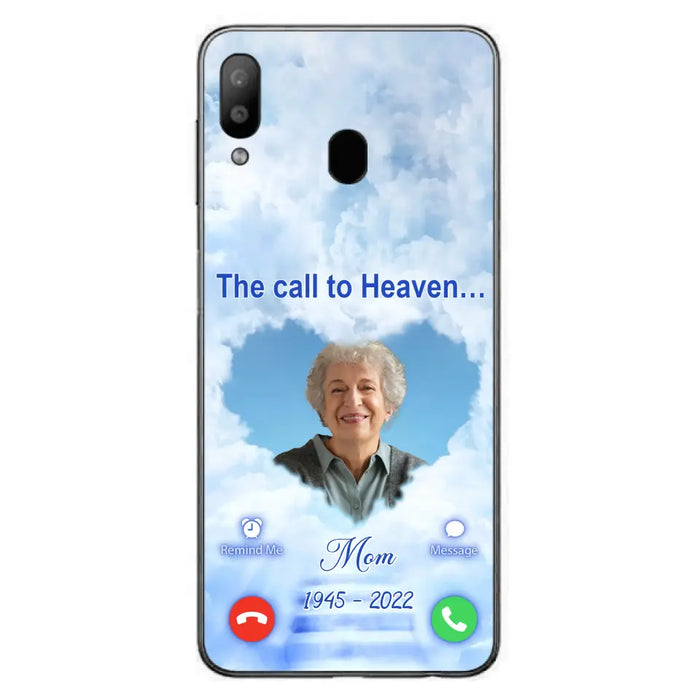 Custom Personalized Memorial Photo Phone Case - Memorial Gift Idea for Mother's Day/Father's Day - The Call To Heaven - Case for iPhone/Samsung