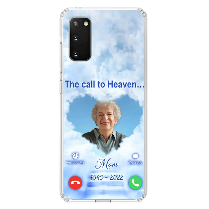 Custom Personalized Memorial Photo Phone Case - Memorial Gift Idea for Mother's Day/Father's Day - The Call To Heaven - Case for iPhone/Samsung