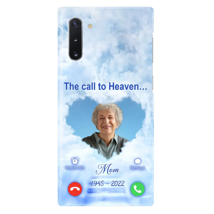 Custom Personalized Memorial Photo Phone Case - Memorial Gift Idea for Mother's Day/Father's Day - The Call To Heaven - Case for iPhone/Samsung