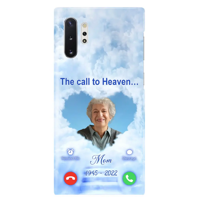 Custom Personalized Memorial Photo Phone Case - Memorial Gift Idea for Mother's Day/Father's Day - The Call To Heaven - Case for iPhone/Samsung