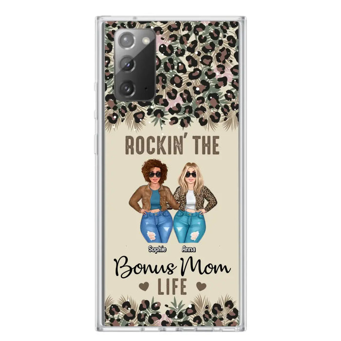 Custom Personalized Bonus Mom Phone Case - Gift Idea For Mother's Day - Rockin' The Bonus Mom Life - Case For iPhone & Samsung