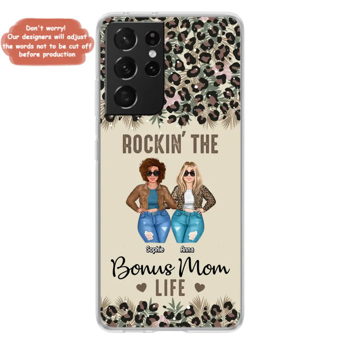 Custom Personalized Bonus Mom Phone Case - Gift Idea For Mother's Day - Rockin' The Bonus Mom Life - Case For iPhone & Samsung