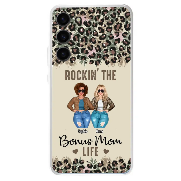 Custom Personalized Bonus Mom Phone Case - Gift Idea For Mother's Day - Rockin' The Bonus Mom Life - Case For iPhone & Samsung