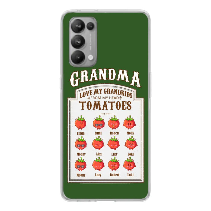 Custom Personalized Grandma Tomatoes Phone Case - Gift Idea For Mother's Day/Grandma- Upto 12 Tomatoes - Case For Oppo/ Xiaomi/ Huawei