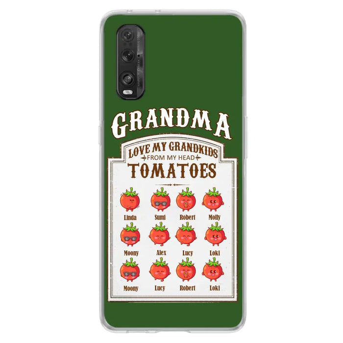 Custom Personalized Grandma Tomatoes Phone Case - Gift Idea For Mother's Day/Grandma- Upto 12 Tomatoes - Case For Oppo/ Xiaomi/ Huawei