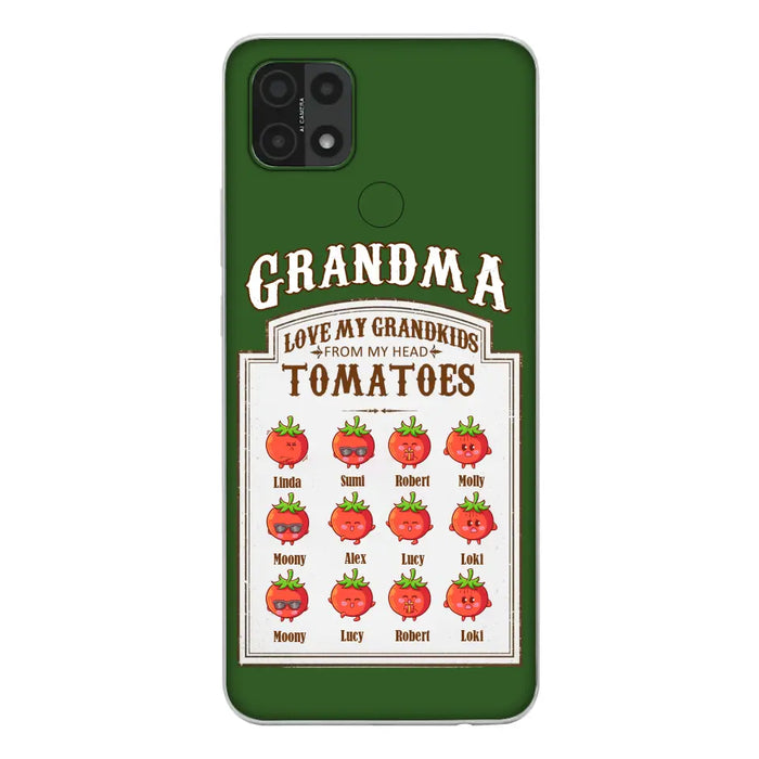 Custom Personalized Grandma Tomatoes Phone Case - Gift Idea For Mother's Day/Grandma- Upto 12 Tomatoes - Case For Oppo/ Xiaomi/ Huawei