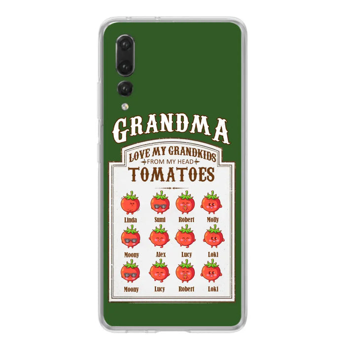 Custom Personalized Grandma Tomatoes Phone Case - Gift Idea For Mother's Day/Grandma- Upto 12 Tomatoes - Case For Oppo/ Xiaomi/ Huawei