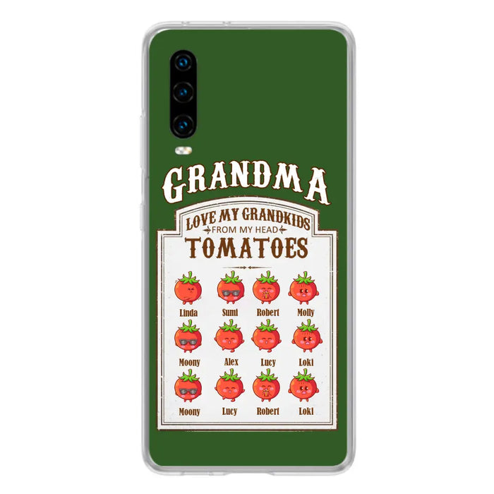 Custom Personalized Grandma Tomatoes Phone Case - Gift Idea For Mother's Day/Grandma- Upto 12 Tomatoes - Case For Oppo/ Xiaomi/ Huawei